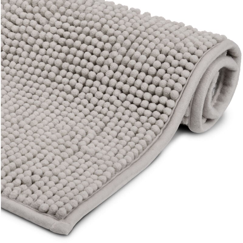 Tapis de Bain BeauMare fl - Antidérapant Absorbant Gris clair, 120cm, 70cm - Beautissu