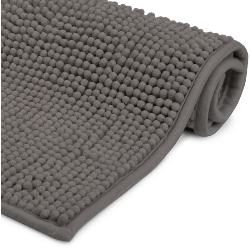 Tapis de Bain BeauMare fl - Antidérapant Absorbant Anthrazit, 100cm, 60cm - Beautissu