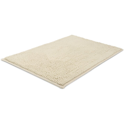 Beautissu Tapis de Bain BeauMare WR - Antidérapant Absorbant 120x70cm Nature