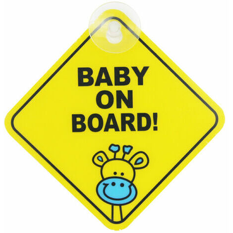 Bébé à Bord Signe pour Voiture, Autocollants D'avertissement de Sécurité Réfléchissante Magnétique de Voiture pour Véhicules (Jaune)
