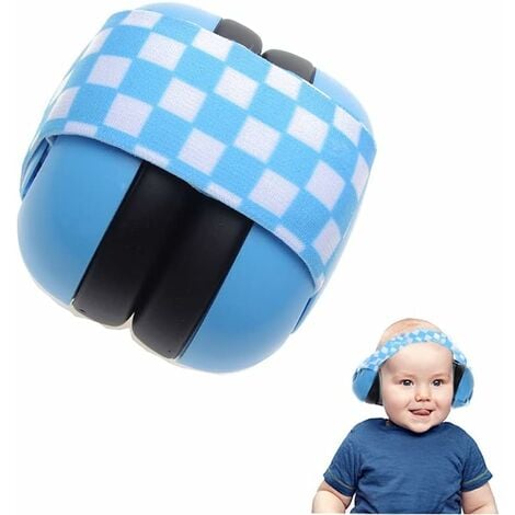 Casque Antibruit pour Bébé EMS 4 Kids, Coque Noire, Bandeau Noir