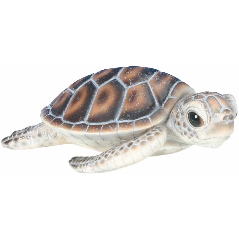 Bébé tortue marine en résine - Marron