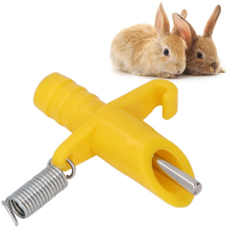 Bebedero automático para conejos con 10 ventosas, 10 muelles, 10 conectores en T y manguera de 5 m/8 mm.