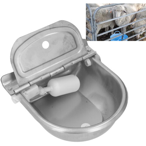 Bebedero automático para ganado vacuno y equino fabricado en acero inoxidable con sistema de válvula de bola.