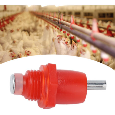 【Bebedero automático para pollos】 100 cestas de tetina de 3 vías con mecanismo de resorte para sistemas de bebederos para aves de corral