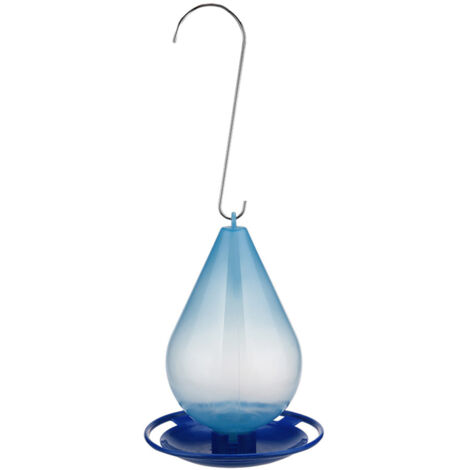 Bebedero colgante con forma de lágrima para pájaros silvestres, para jardines exteriores.