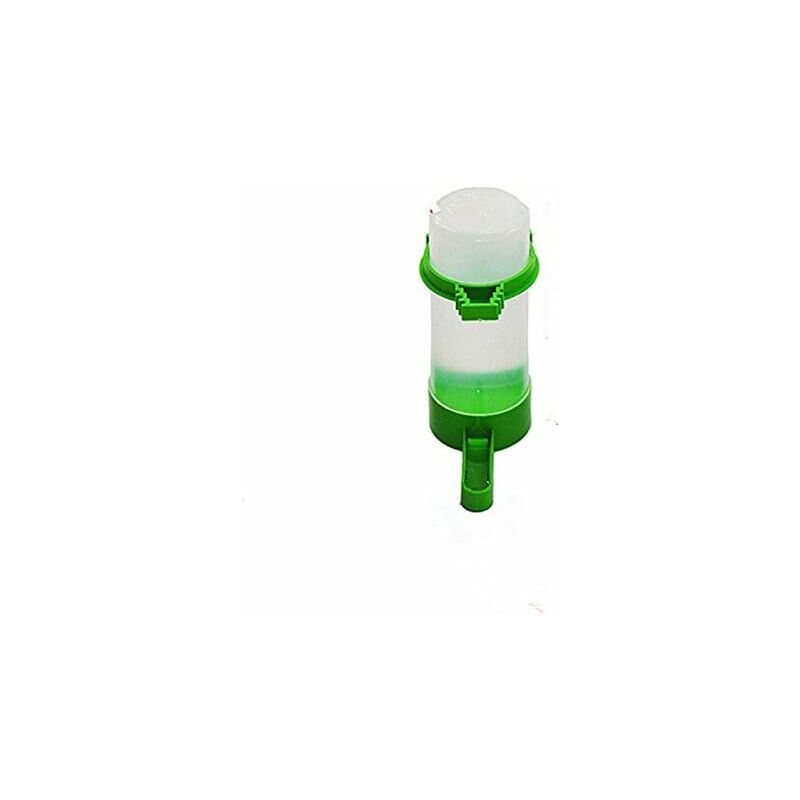 

Litzee - Bebedero de jaula para pájaros Comedero para pájaros / Bebedero automático Jaula de plástico para alimentador de agua de semillas de loro