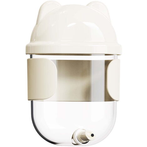 Bebedero de tipo aguja activado por gravedad, adecuado para loros y pájaros pequeños como bebedero para jaula o para usar en ella - color blanco.