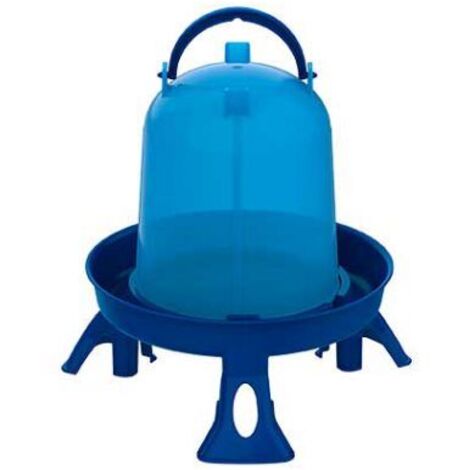 Bebedero ECO pollos 3 litros azul con patas