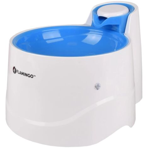 Bebedero fuente automática Bellagio 2 L azul FLAMINGO - Blanco