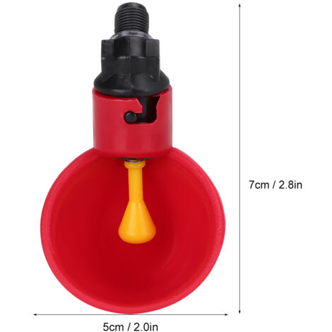 Bebederos automáticos para aves de corral, 10 unidades, ABS rojo, manguera de 8 mm, fácil instalación.