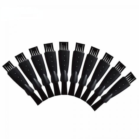 BEBUSINGOTO 10 piezas de cepillos de limpieza para afeitadora eléctrica, mini cepillo de nailon de plástico para polvo.