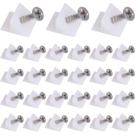 BEBUSINGOTO 100 Stück Reparaturkeile, Schubladenverstärkungswinkel, Schubladenbodenverbinder mit Schrauben, Schubladenstützen, hintere Verbindungsstabilisatoren zur Reparatur von durchhängenden Regal