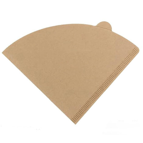 BEBUSINGOTO 100 Stück ungebleichte Papierkaffeefilter, Größe 2, V-förmig - Kegelfilter für Kaffeemaschinen und Kaffeemaschinen