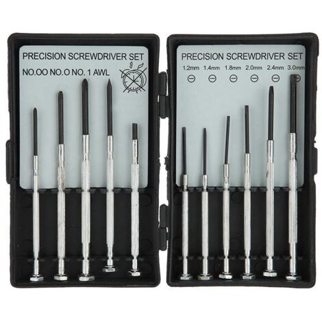 BEBUSINGOTO 11-in-1 Präzisionsschraubendreher-Set, Mini-Schraubendreher-Set, zur Reparatur von Brillen und elektronischen Geräten, Mini-Schraubendreher für Uhren