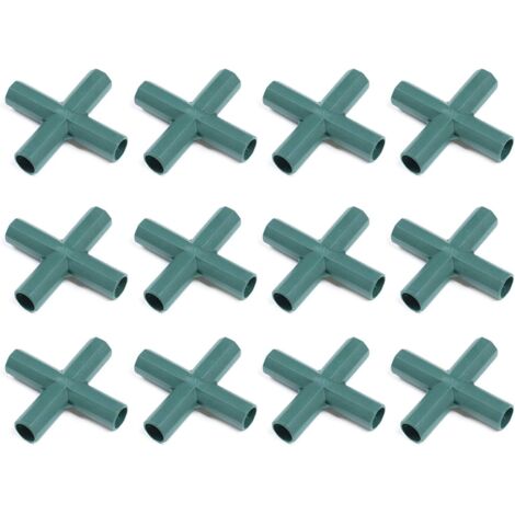 BEBUSINGOTO 12 Stück robuste PVC-Gewächshaus-Rahmenverbinder, 4-Wege, 16 mm