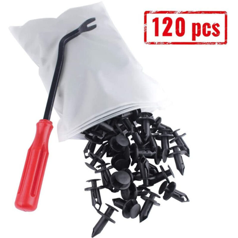 BEBUSINGOTO 120 pcs ATV UTV Body Fastener Rivets Push Pin Compatible avec Polaris RZR Ranger Suzuki King Quad Kawasaki Rancher Plastique Fender Clips