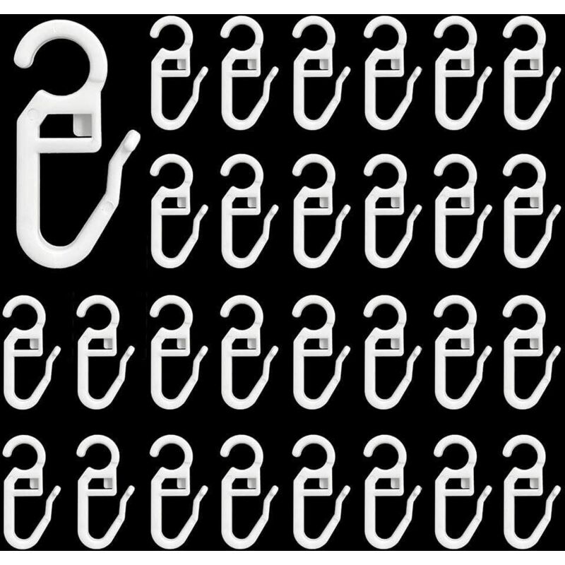Image of BEBUSINGOTO 120 Stück Gardinenhaken mit Öse Gardinenstangenhaken Biegehaken für Gardinenringe