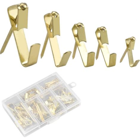 BEBUSINGOTO 130-teiliges Wandhaken-Set aus Metall, Bilderhaken-Set mit Nägeln, Türhaken-Set, Bilderaufhänger