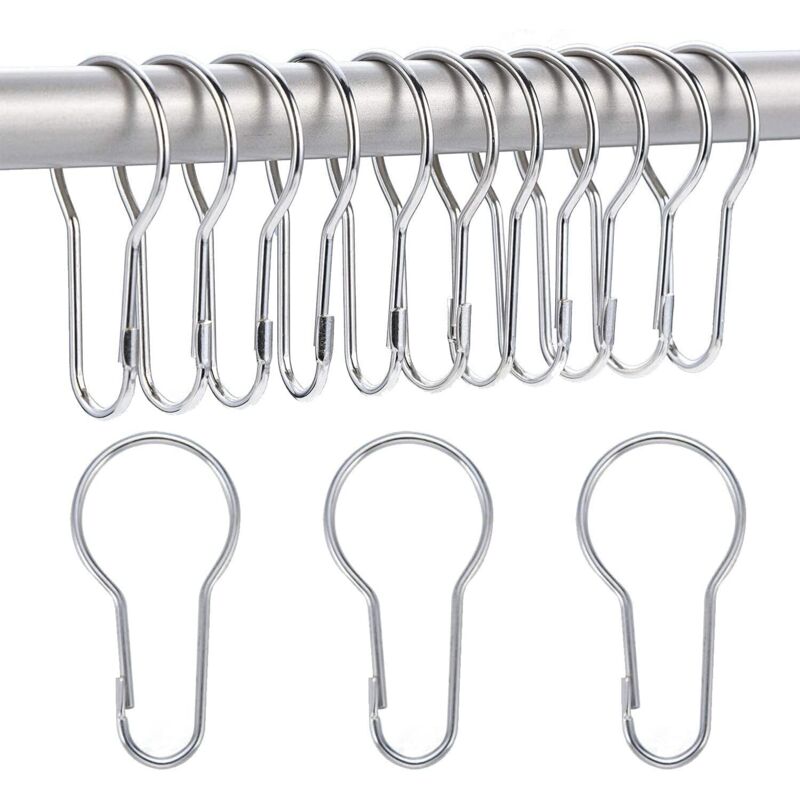 Image of BEBUSINGOTO 14er-Pack Duschvorhangringe, Aufhängehaken zum Sortieren und Organisieren