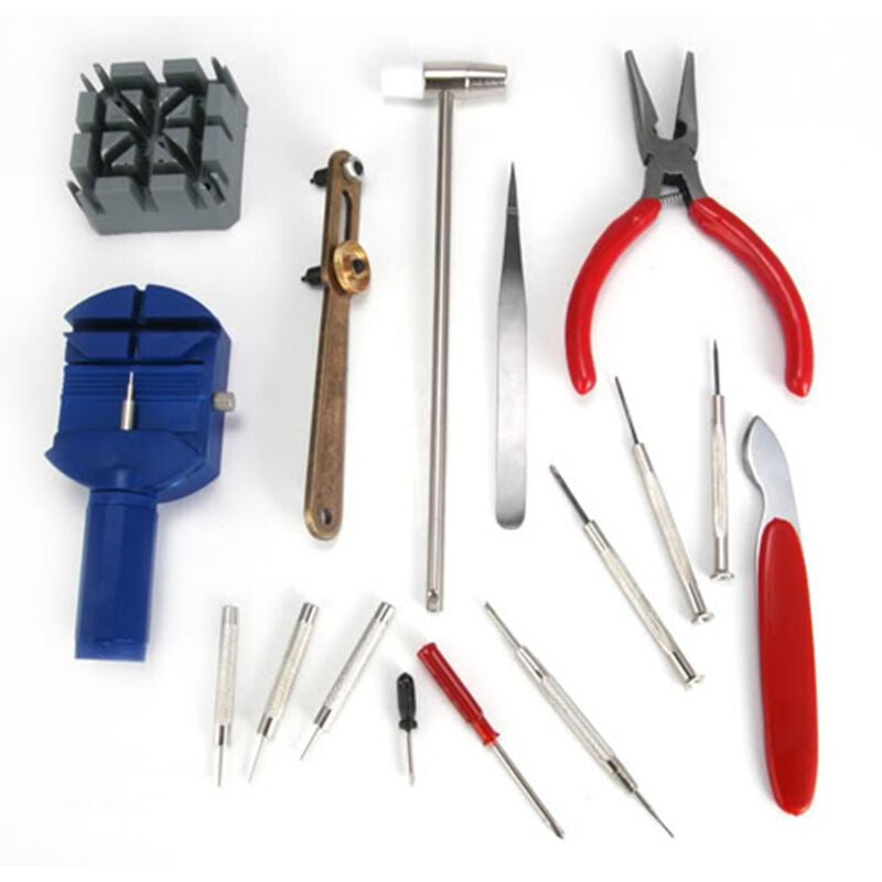Image of BEBUSINGOTO 16-teiliges Uhrenreparatur-Werkzeugset