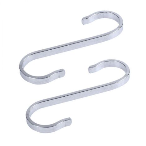 BEBUSINGOTO 2 ganchos resistentes de acero inoxidable en forma de S para colgar ropa de cocina, 19 x 19 mm