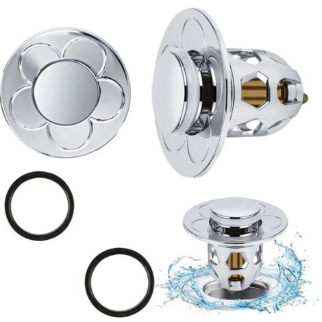 BEBUSINGOTO 2 Pièces Bonde de Lavabo Universel Pop Up,Bonde de Lavabo Pop-Up avec Filtre Anti-Clogging,Flitre de Vidange Anti-Bloqué