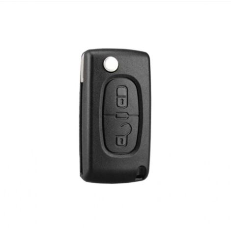 BEBUSINGOTO 2 piezas Carcasa de llave plegable CE0536 de 2 botones para Peugeot 207, 307, 308, 407, 408, 3008, 5008 y Citroën C2, C3, C4, C5, C6 y C8.