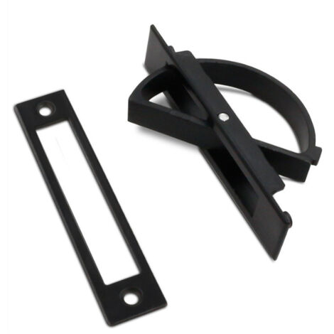 BEBUSINGOTO 2 piezas tiradores de puerta empotrados Tatami, tiradores ocultos de aleación de zinc, prácticos pomos de suelo empotrados para cajones, armarios y armarios de suelo (negro)
