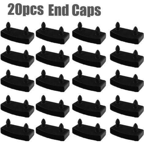 BEBUSINGOTO 20 confezioni da 55 mm x 10 mm staffe per telaio a doghe supporti interni neri accessori per letti in plastica