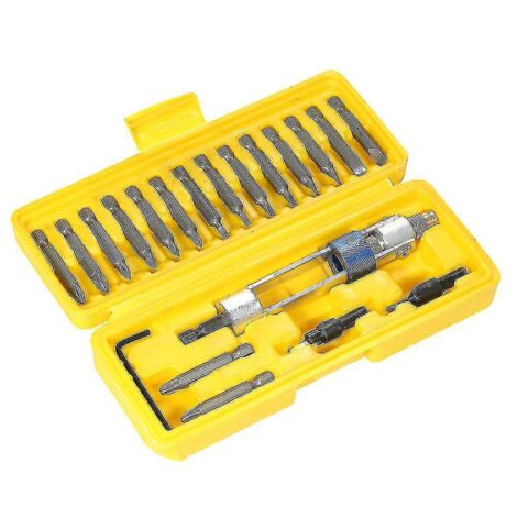 BEBUSINGOTO 20-teiliges Chrom-Vanadium-Stahl-Schraubendreher-Bits, Inbusschlüssel, Handwerkzeug-Set