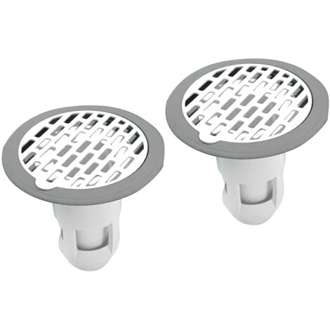 BEBUSINGOTO (2er-Pack, Grau) Bodenablauf für Küche und Badezimmer, Bodenablauf für Dusche und Waschbecken, Geruchsbeseitiger