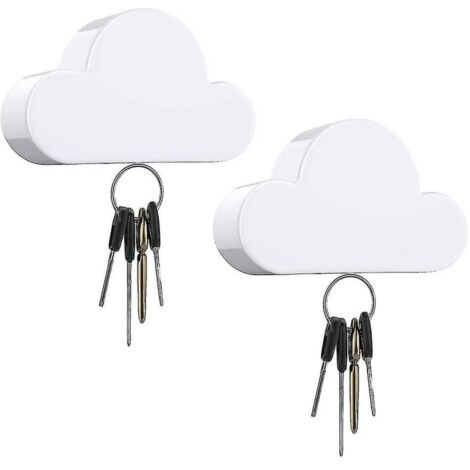 BEBUSINGOTO 2er-Pack magnetischer Schlüsselhalter in Wolkenform für die Wandmontage zu Hause