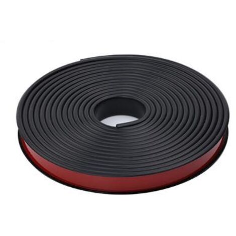 BEBUSINGOTO 2M Noir Forme de U 25MM Bande de Chant en Melamne Adhesive,Pas de Thermocollant Chêne Chant Plan de Travail Bande de Garniture,Caoutchouc Souple TPE Placage Bois Couvre Chant pour Meubles