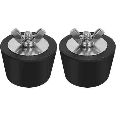 BEBUSINGOTO 2pcs Bouchon d'Hivernage Piscines , Bouchon Piscine en Caoutchouc avec Boulons Acier Inoxydable, Bouchons D'Expansion d'hiver pour Tuyauterie de Piscine Raccords