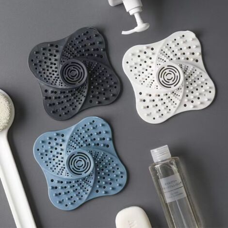 BEBUSINGOTO 3 piezas Tapón de silicona para desagüe de ducha, filtro con ventosa para baño, cocina, bañera y goma.