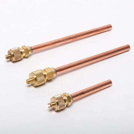 BEBUSINGOTO 3 piezas TUBO DE CARGA CON VÁLVULA para REFRIGERADOR