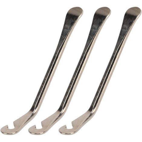 BEBUSINGOTO 3-teiliges Fahrradreifenpfosten-Set aus Stahl, Reifenwechselwerkzeug, Fahrradwerkzeug, Rennrad-Mountainbike-Reifenreparaturwerkzeug, Silber
