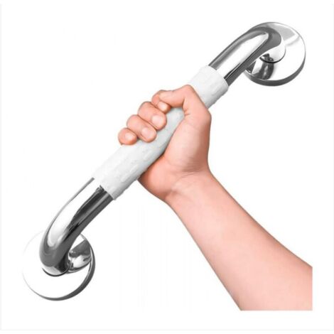 BEBUSINGOTO 30 cm langer, weißer, rutschfester Sicherheits-Haltegriff für Badezimmer, Wandmontage-Haltegriff für Kinder/Senioren mit Leuchtstoffröhrenbeleuchtung