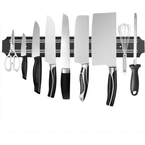 BEBUSINGOTO 38,1 cm Magnetischer Messerhalter, Magnetische Messeraufbewahrungsleiste, Messerhalter, Messerleiste, Küchenutensilienhalter, Werkzeughalter, Multifunktionaler Magnetständer (38 cm)