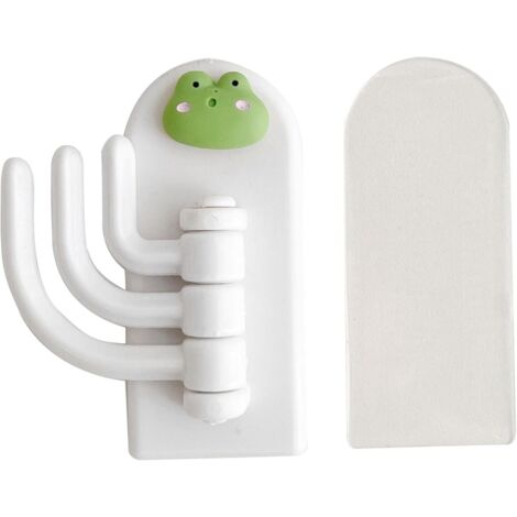 BEBUSINGOTO 4 ganchos adhesivos para llaves con dibujos animados, para colgar en la pared, para decorar la puerta de la residencia estudiantil.