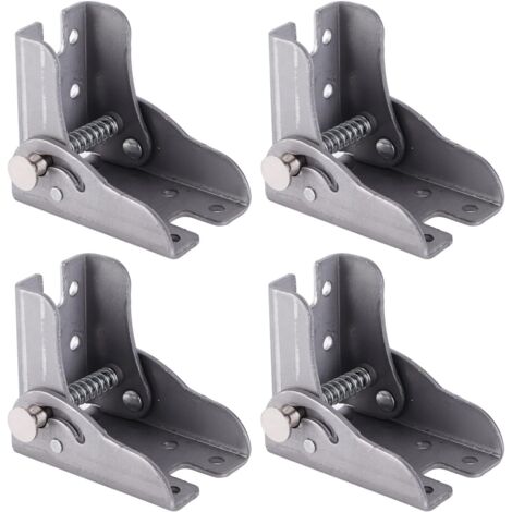BEBUSINGOTO 4 PCS Pied Table Rabattable Office SuppliesVerrouiller Extension Table Lit JambeChaud en Acier Laminé Canapé-Lit Pliant Pied Épaisseur Meubles Accessoires Office Supplies