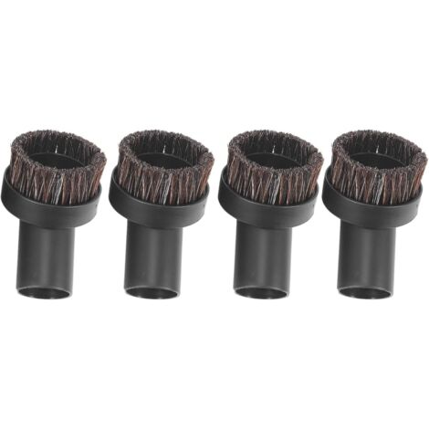 BEBUSINGOTO 4 PièCes SéRies de Remplacement de Brosse Ronde D'Aspirateur en Poils de CRIN de Cheval, Outils de Nettoyage de Coin/Piste, DiamèTre IntéRieur 32Mm