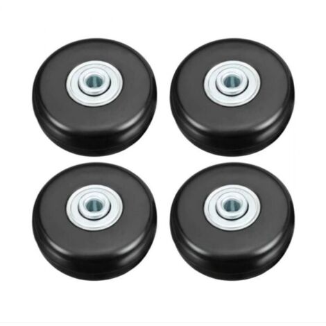 BEBUSINGOTO 4 Stück 50-mm-Kofferrollen, Gepäckreparaturrollen, robuste, geräuscharme Universal-Schwenkrollen aus Gummi für Koffer, Gepäck, Rucksäcke und Reisegepäck