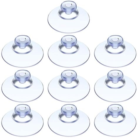 BEBUSINGOTO 40 pezzi ventosa, ventosa per tavolo in vetro, mini ventosa, ventose trasparenti, piccole ventose, per una varietà di superfici lisce, vetro, piastrelle, bagno, cucina, PVC, senza gancio (