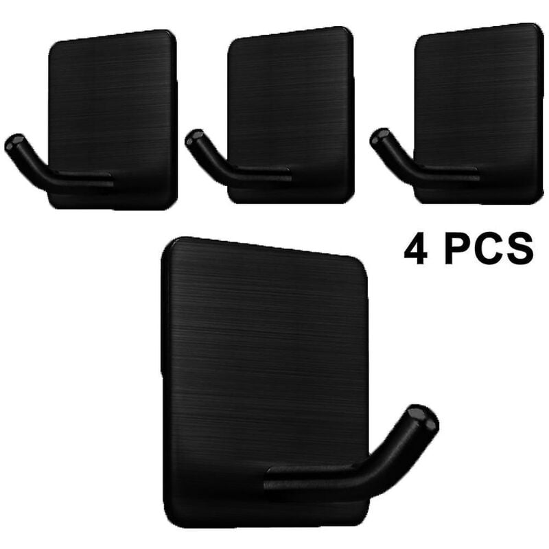 Image of BEBUSINGOTO 4er-Pack Klebehaken, robuste Wandhaken aus Edelstahl