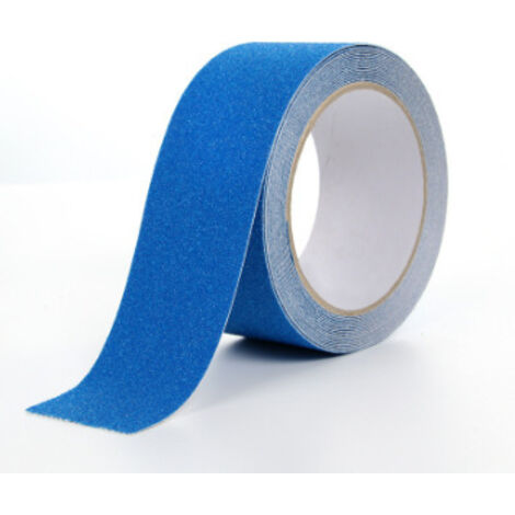 BEBUSINGOTO 5 m x 5 cm blaues PVC-Antirutschband für Treppen, Stufen, Böden, Sicherheitsdekoration