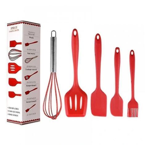 BEBUSINGOTO 5 pièces/ensemble d'ustensiles de cuisine en Silicone, outils de cuisine