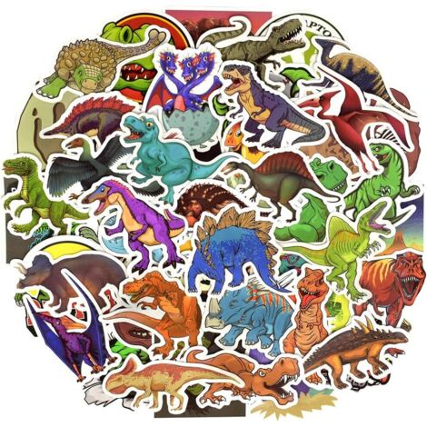 BEBUSINGOTO 50 Blatt Aufkleber für Kinder, Dinosaurier-Aufkleber für Flaschen, wasserfeste Aufkleber für Teenager, Jungen und Mädchen (Dinosaurier)