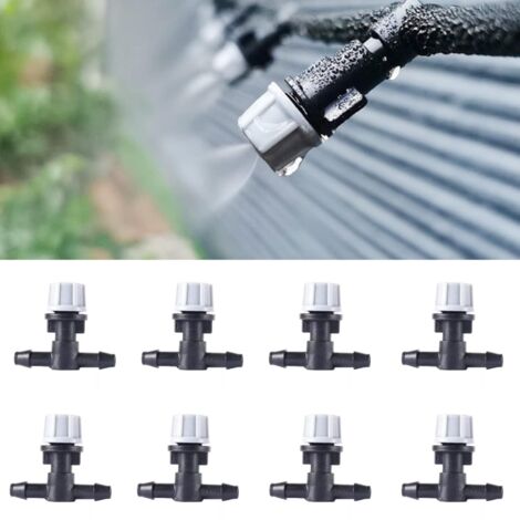 BEBUSINGOTO 50 Stück Mikro-Sprüh-Bewässerungstropfer, Tropfbewässerungssystem-Set zur Terrassenkühlung, Gartengewächshaus für 1/4-Zoll-Bewässerungsschläuche